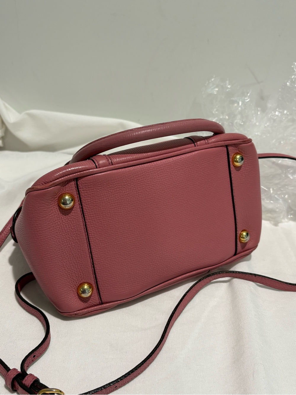 Authentic Burberry Banner Small Pink Leather Satchel Crossbody w/ certificate - Picture 13 of 15